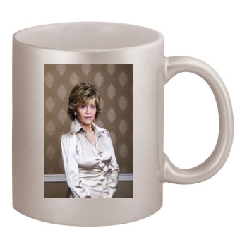 Jane Fonda 11oz Metallic Silver Mug