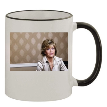 Jane Fonda 11oz Colored Rim & Handle Mug