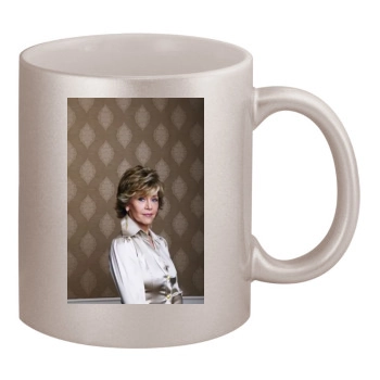 Jane Fonda 11oz Metallic Silver Mug