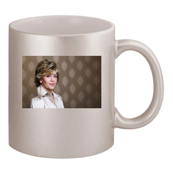 Jane Fonda 11oz Metallic Silver Mug