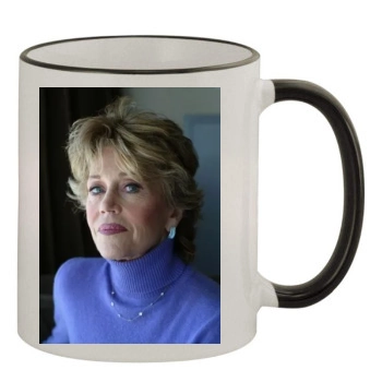 Jane Fonda 11oz Colored Rim & Handle Mug