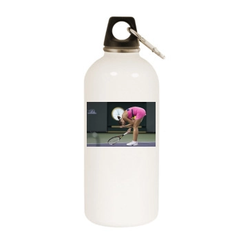 Jelena Jankovic White Water Bottle With Carabiner