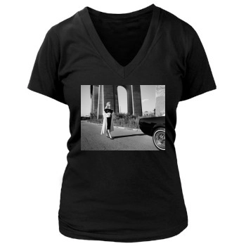 Haley Bennett Women's Deep V-Neck TShirt