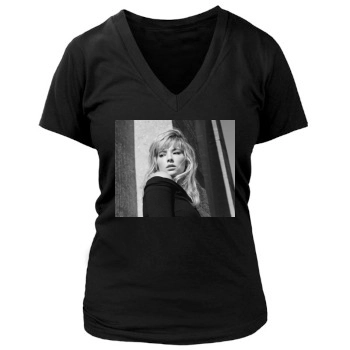 Haley Bennett Women's Deep V-Neck TShirt