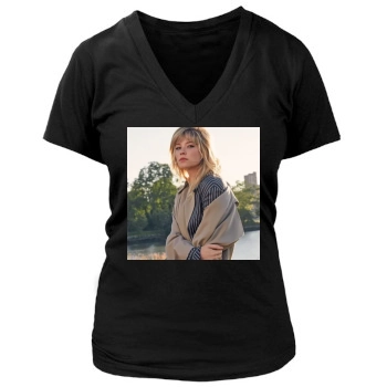 Haley Bennett Women's Deep V-Neck TShirt