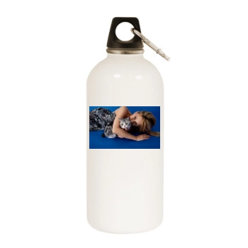 Haley Bennett White Water Bottle With Carabiner