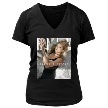 Haley Bennett Women's Deep V-Neck TShirt