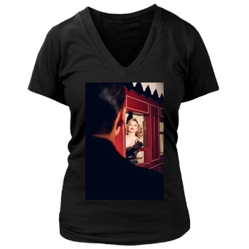 Haley Bennett Women's Deep V-Neck TShirt