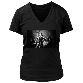 Haley Bennett Women's Deep V-Neck TShirt