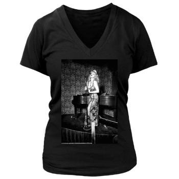 Haley Bennett Women's Deep V-Neck TShirt