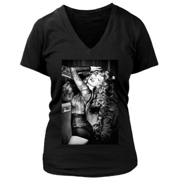 Haley Bennett Women's Deep V-Neck TShirt