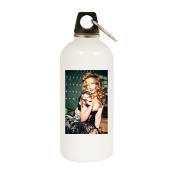 Haley Bennett White Water Bottle With Carabiner