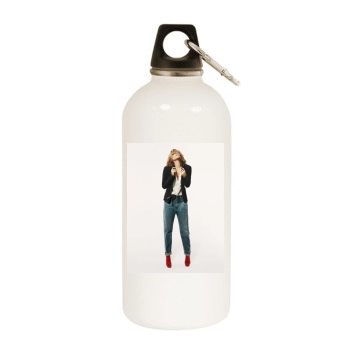 Haley Bennett White Water Bottle With Carabiner