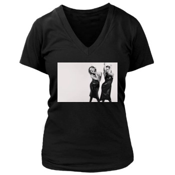 Haley Bennett Women's Deep V-Neck TShirt