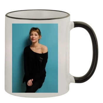 Haley Bennett 11oz Colored Rim & Handle Mug