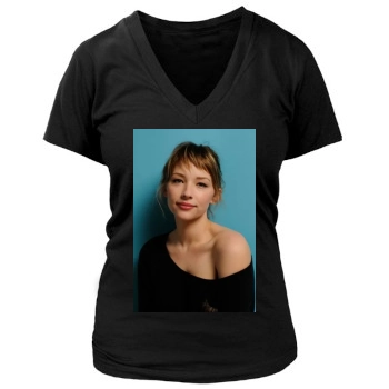 Haley Bennett Women's Deep V-Neck TShirt