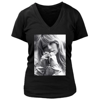 Haley Bennett Women's Deep V-Neck TShirt