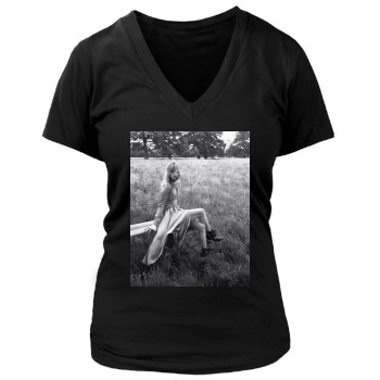 Haley Bennett Women's Deep V-Neck TShirt