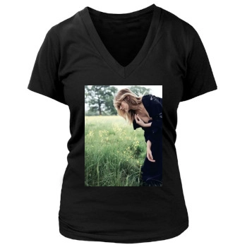 Haley Bennett Women's Deep V-Neck TShirt