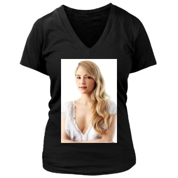 Haley Bennett Women's Deep V-Neck TShirt