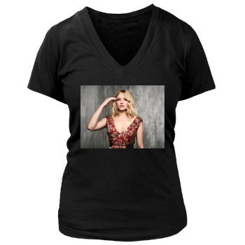 Haley Bennett Women's Deep V-Neck TShirt