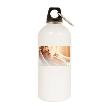 Haley Bennett White Water Bottle With Carabiner