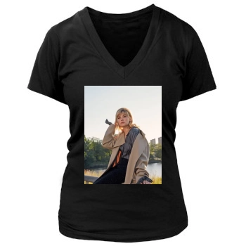 Haley Bennett Women's Deep V-Neck TShirt