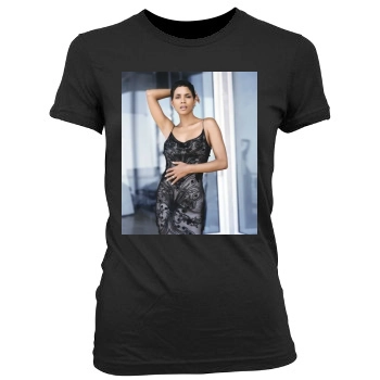 Halle Berry Women's Junior Cut Crewneck T-Shirt