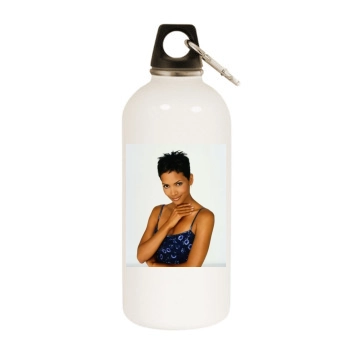 Halle Berry White Water Bottle With Carabiner