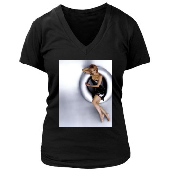 Halle Berry Women's Deep V-Neck TShirt