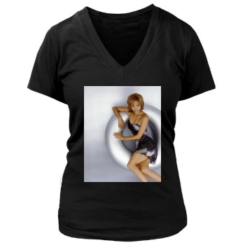 Halle Berry Women's Deep V-Neck TShirt