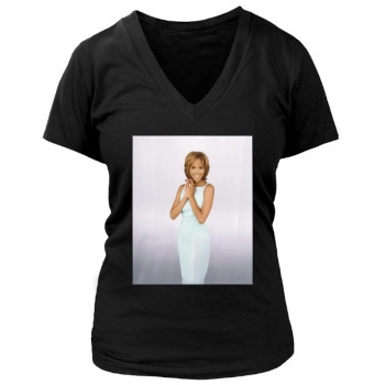 Halle Berry Women's Deep V-Neck TShirt