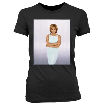 Halle Berry Women's Junior Cut Crewneck T-Shirt