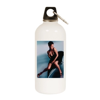 Halle Berry White Water Bottle With Carabiner