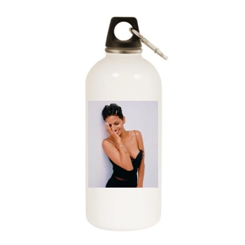 Halle Berry White Water Bottle With Carabiner