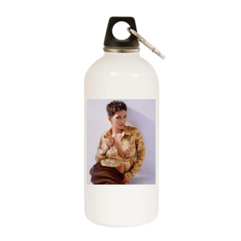 Halle Berry White Water Bottle With Carabiner