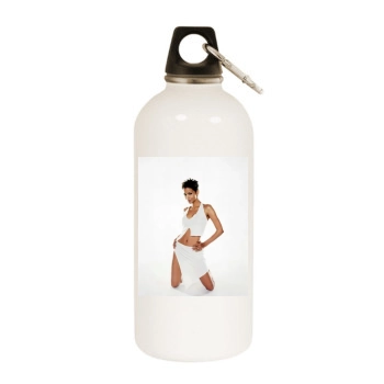 Halle Berry White Water Bottle With Carabiner