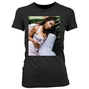 Halle Berry Women's Junior Cut Crewneck T-Shirt