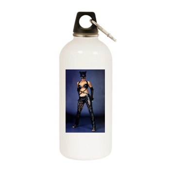 Halle Berry White Water Bottle With Carabiner