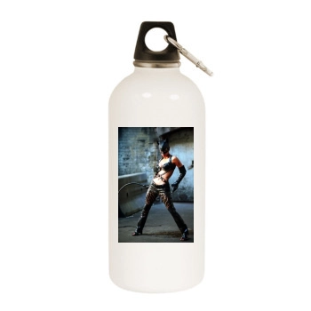 Halle Berry White Water Bottle With Carabiner