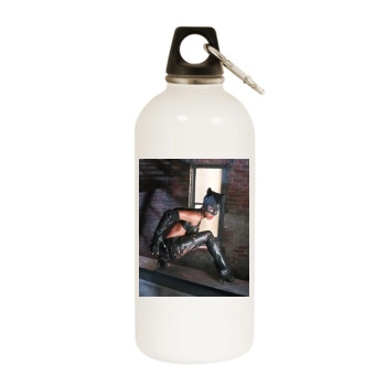 Halle Berry White Water Bottle With Carabiner