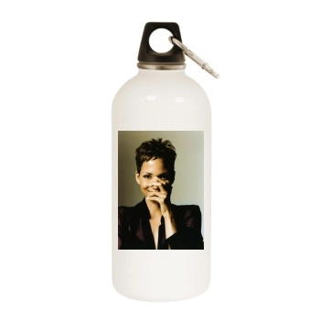 Halle Berry White Water Bottle With Carabiner