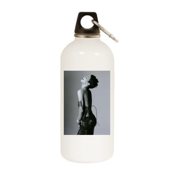 Halle Berry White Water Bottle With Carabiner