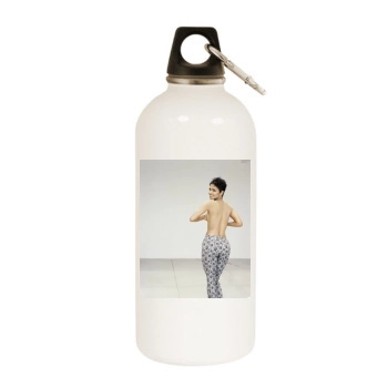 Halle Berry White Water Bottle With Carabiner