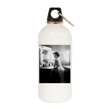 Halle Berry White Water Bottle With Carabiner