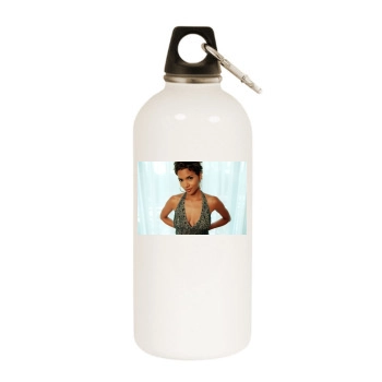 Halle Berry White Water Bottle With Carabiner