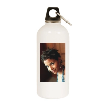 Halle Berry White Water Bottle With Carabiner