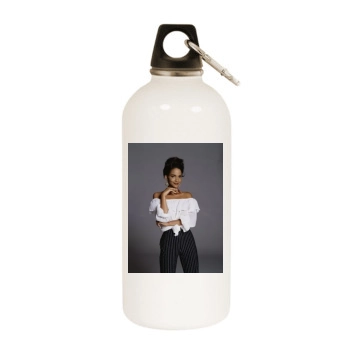 Halle Berry White Water Bottle With Carabiner