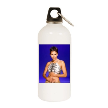 Halle Berry White Water Bottle With Carabiner