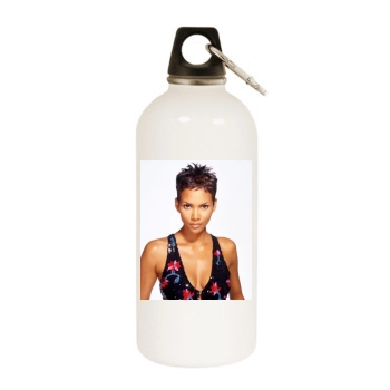 Halle Berry White Water Bottle With Carabiner